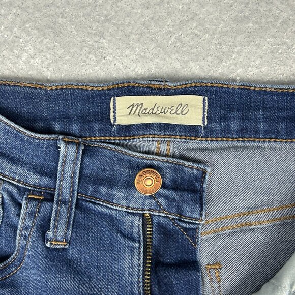 Madewell Jeans Womens 27 Roadtripper Skinny 10" High Rise Supersoft Blue Stretch - Picture 5 of 16
